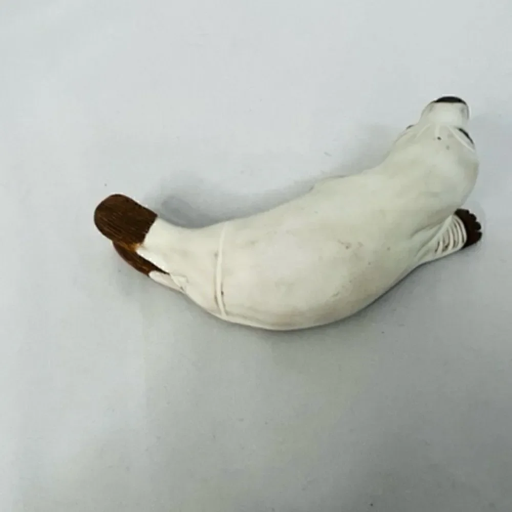 Vintage Casals Peruvian Seal Terracotta Clay Figurine Painted White Excellent co